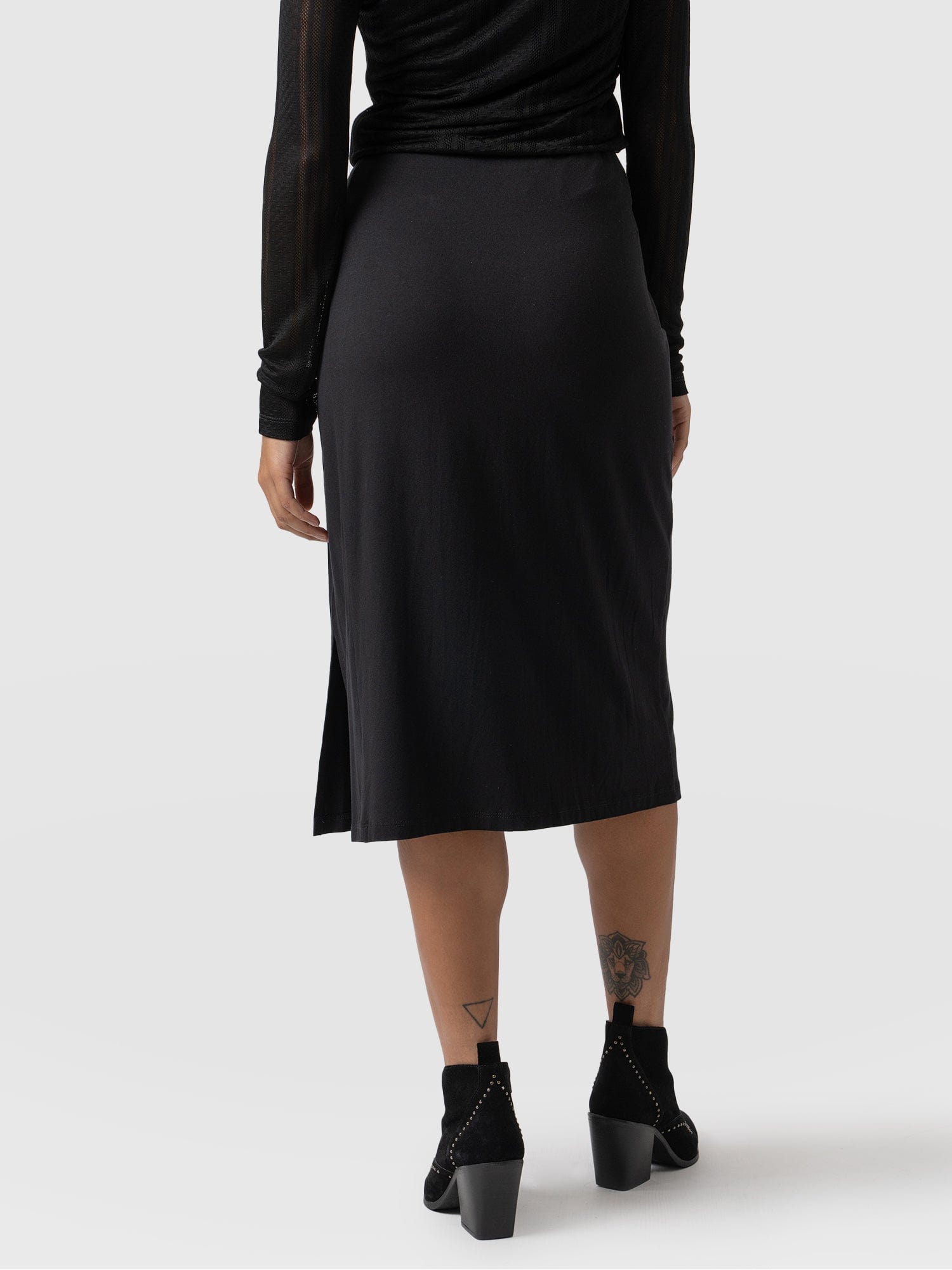 Salina Draped Skirt - Black